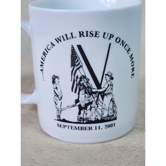 America Will Rise Up Once More Coffee Mug Tea Cup Commemorating Sept 11 2001 - Picture 2 of 14